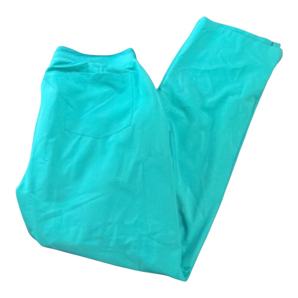 Mandala Turquoise Teal Equa-Tek Scrub Pants Womens Tall Large Medical Cargo T-L - Picture 2 of 4